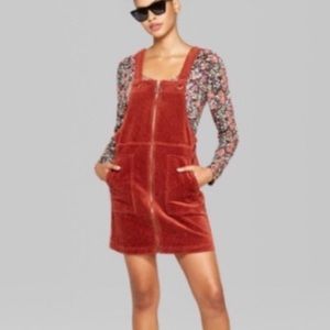 Merona Red Corduroy Zip Up Jumper